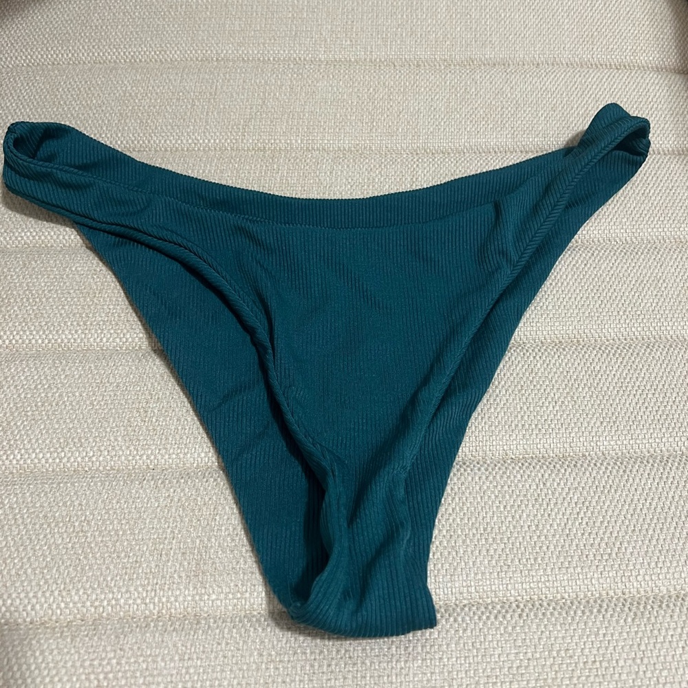 Teal Ribbed Bikini Set - Picture 2 of 2